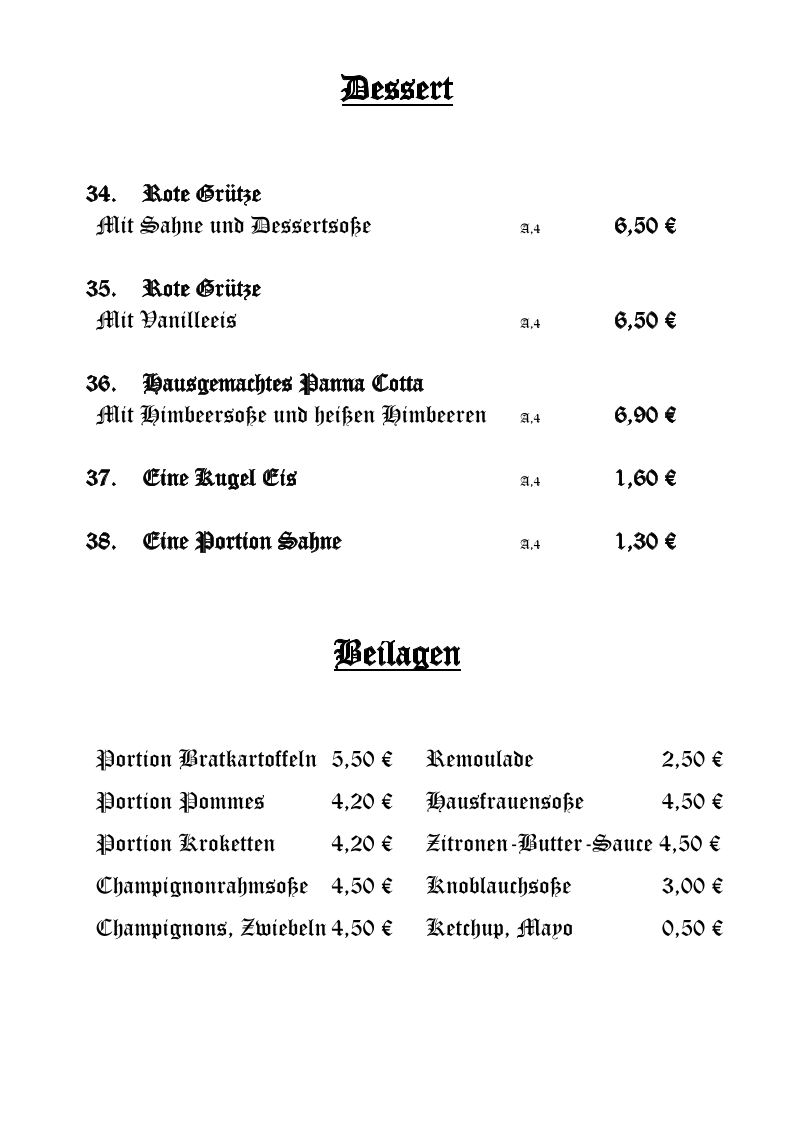 Speisekarte photo 8