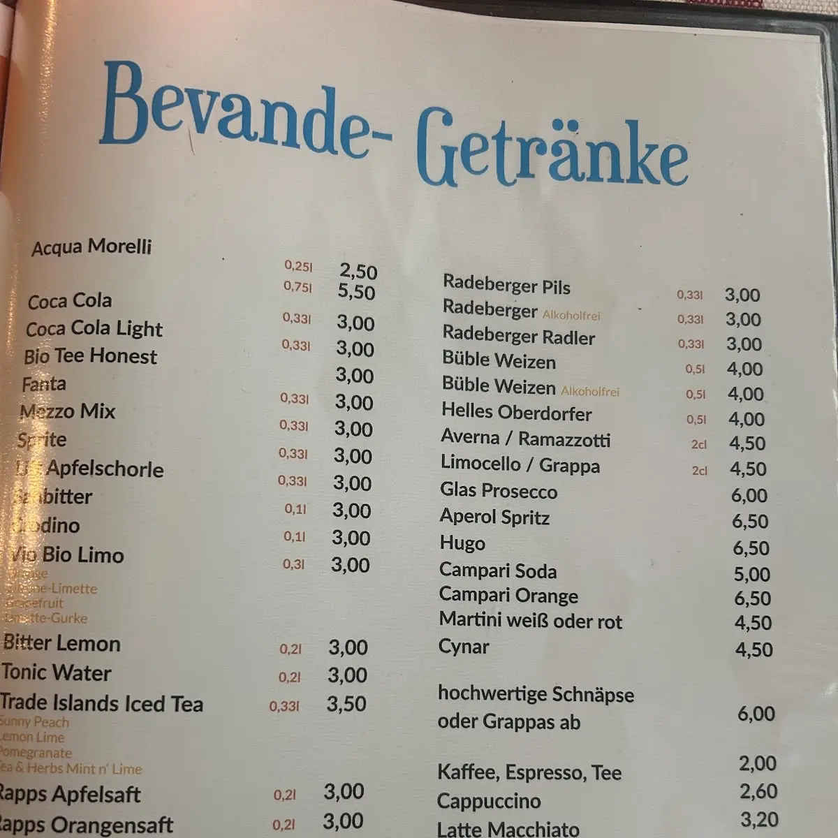 Speisekarte photo 5