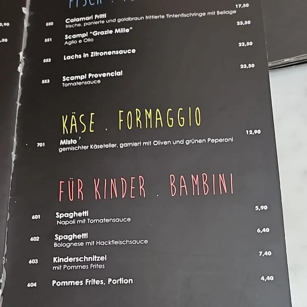 Speisekarte photo 2