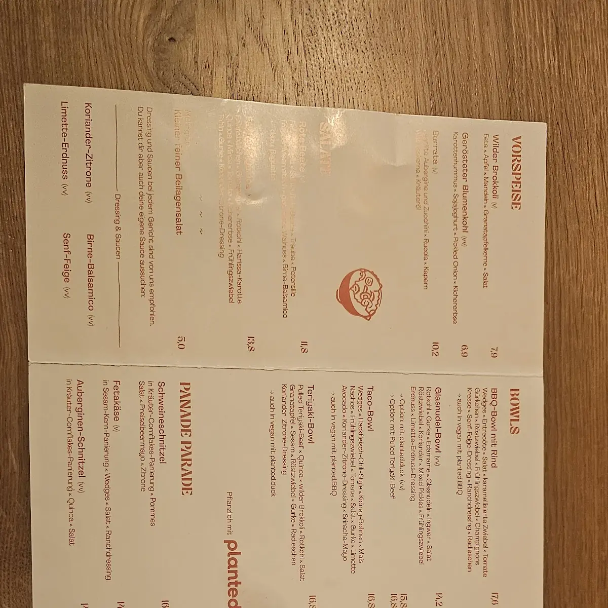 Speisekarte, Die Molkerei Restaurant und Bar