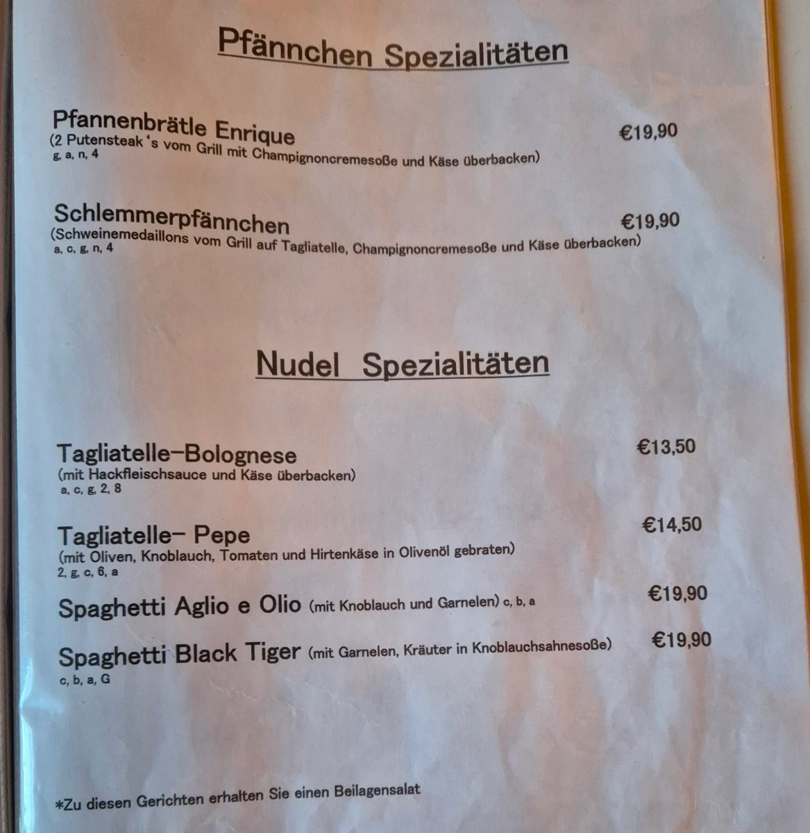 Speisekarte photo 5
