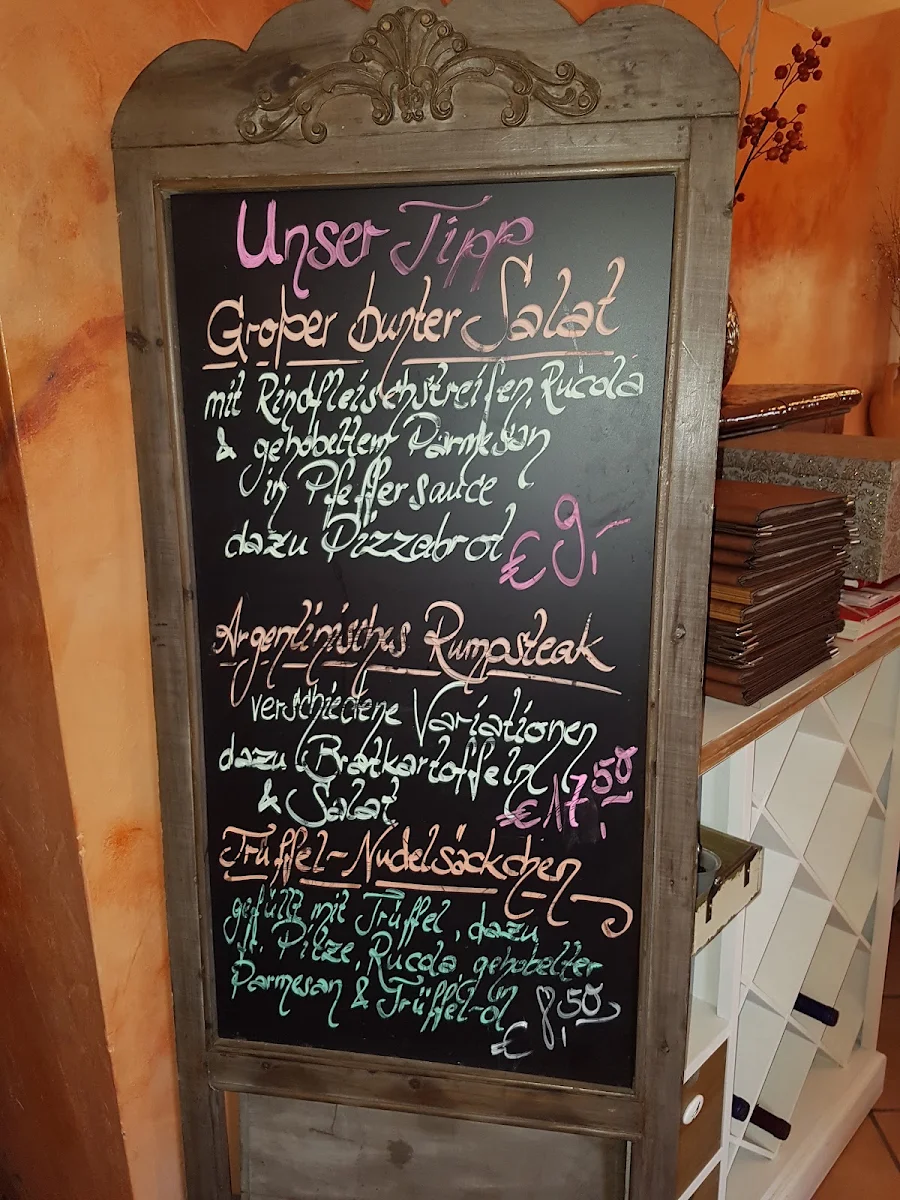 Speisekarte, Toni's Pizzeria