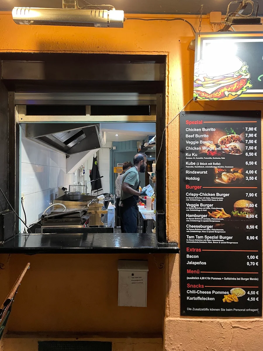 Speisekarte, Tam Tam Grillstube