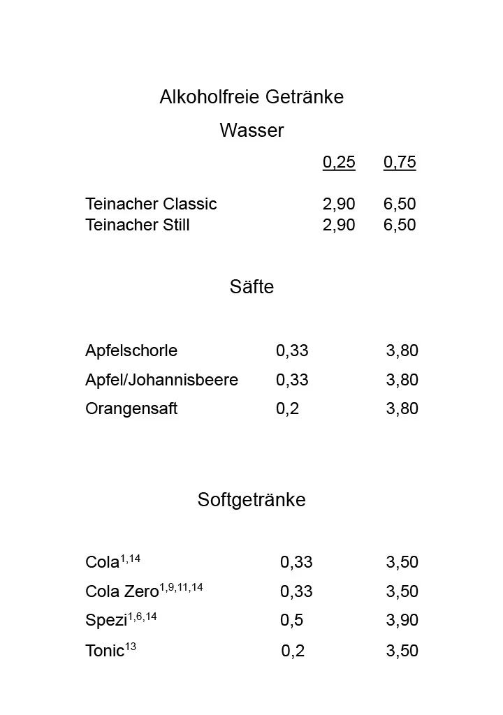 Speisekarte photo 2