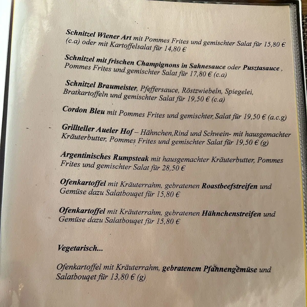Speisekarte photo 1