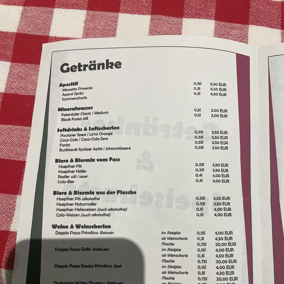 Speisekarte photo 2