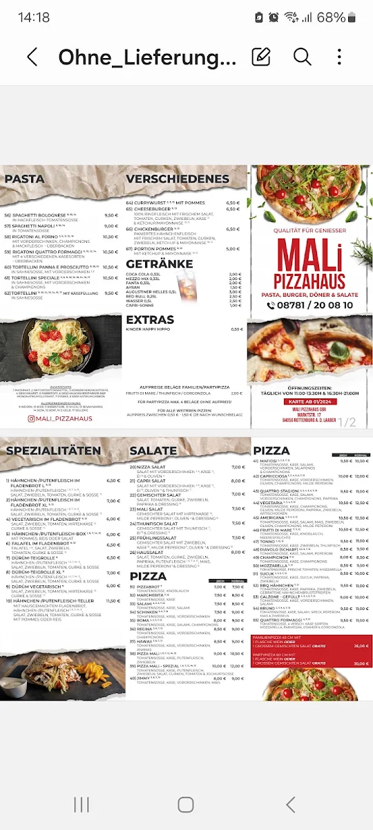 Speisekarte photo 3