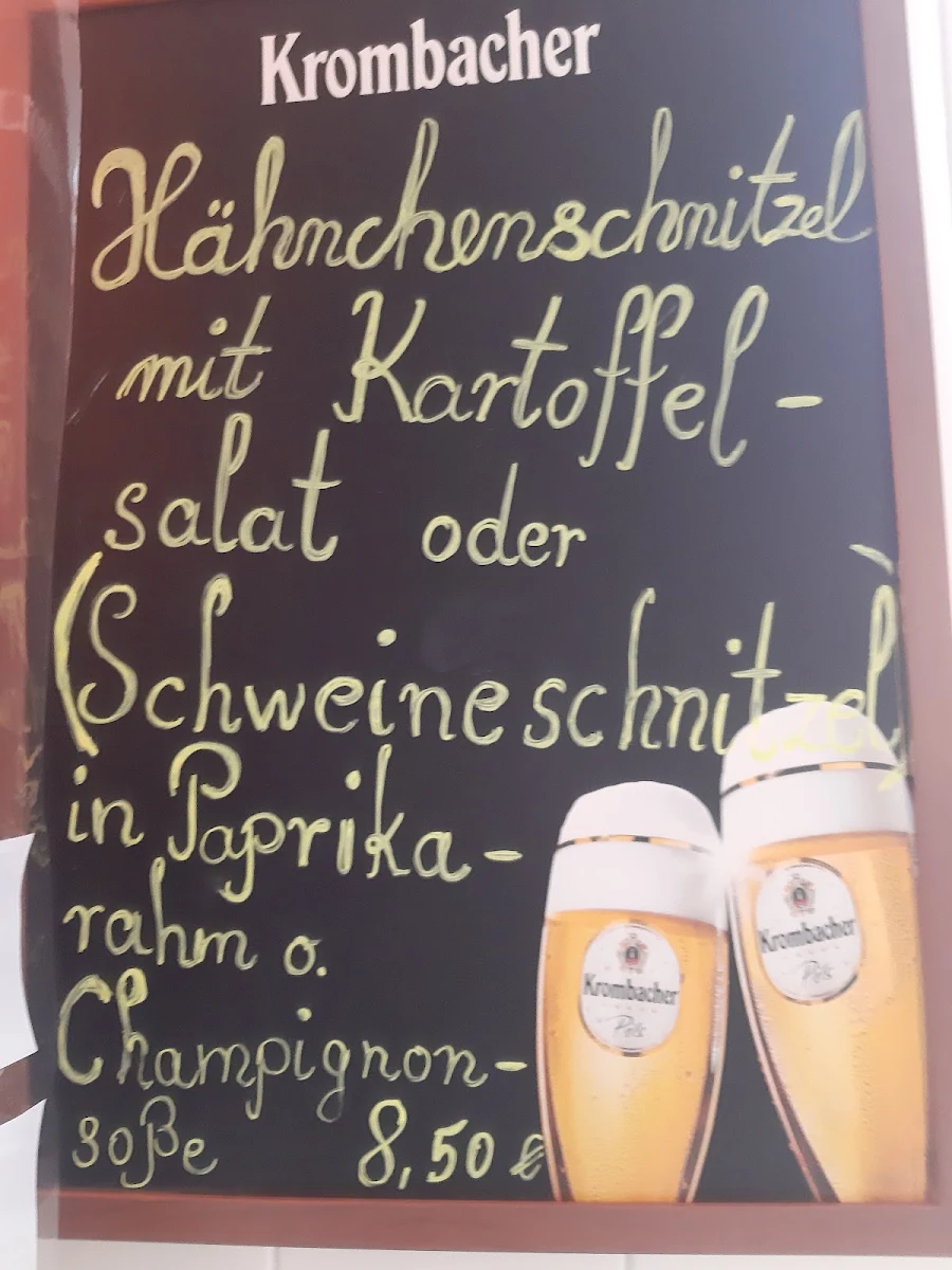 Speisekarte, Minibar