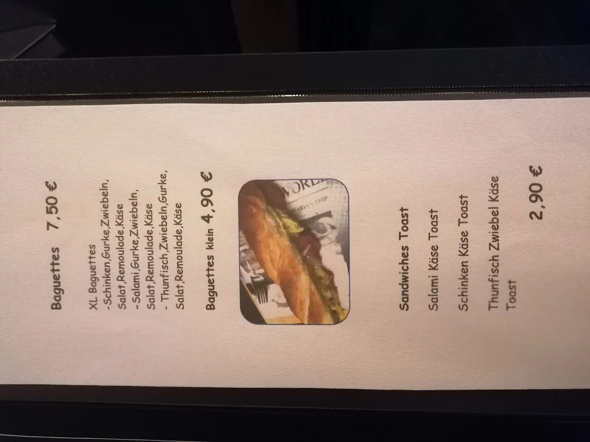 Speisekarte, Minibar