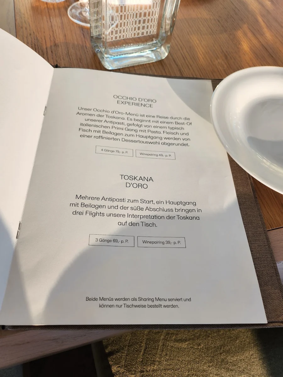 Speisekarte, Occhio d’Oro