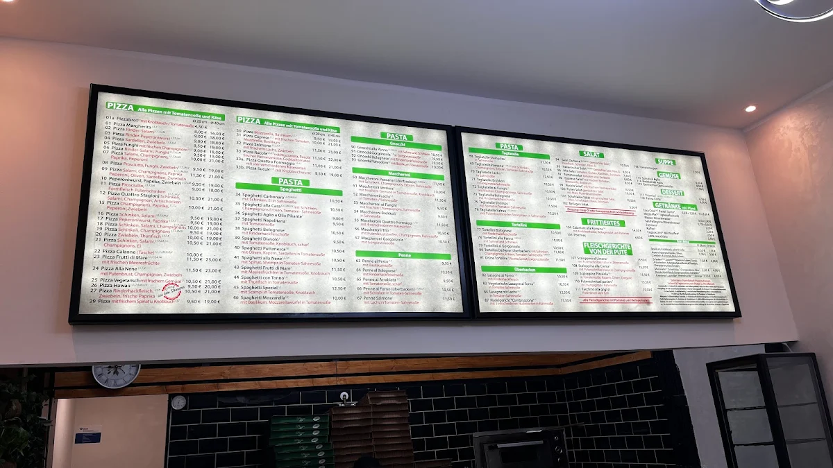 Speisekarte, Pizzeria Da Nene