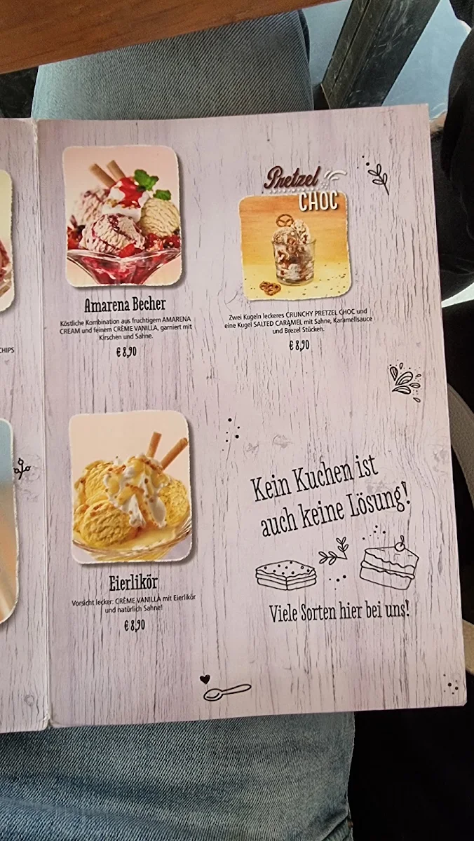 Speisekarte, Café im Botanischen Garten
