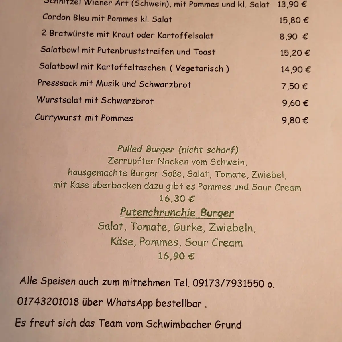 Speisekarte photo 1