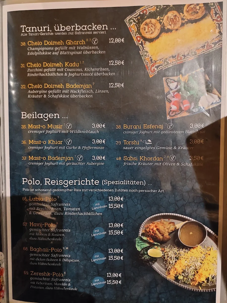 Speisekarte, Süße Limone Offenbach