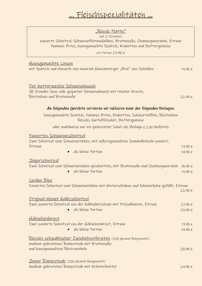 Speisekarte photo 1