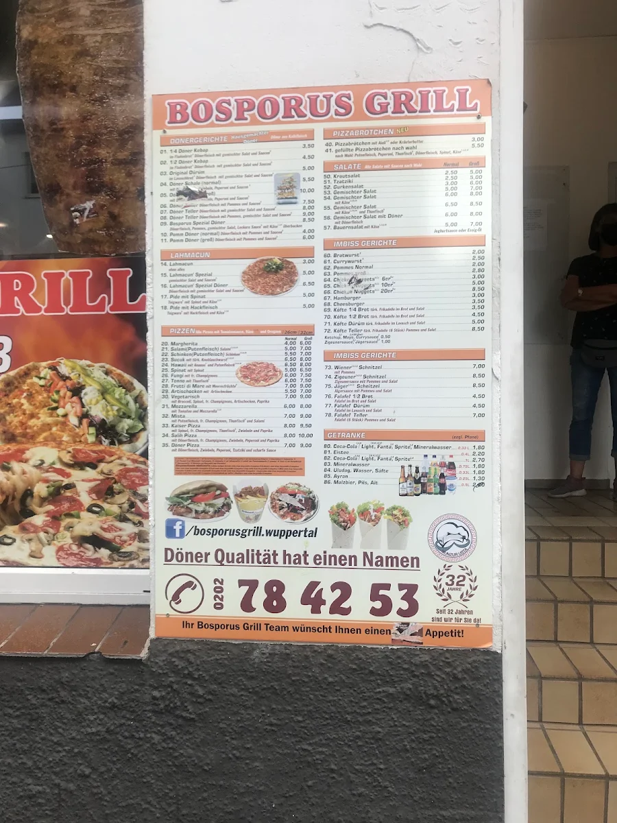Speisekarte, Bosporus-Grill