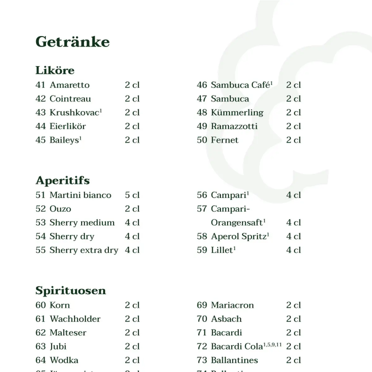 Speisekarte photo 1