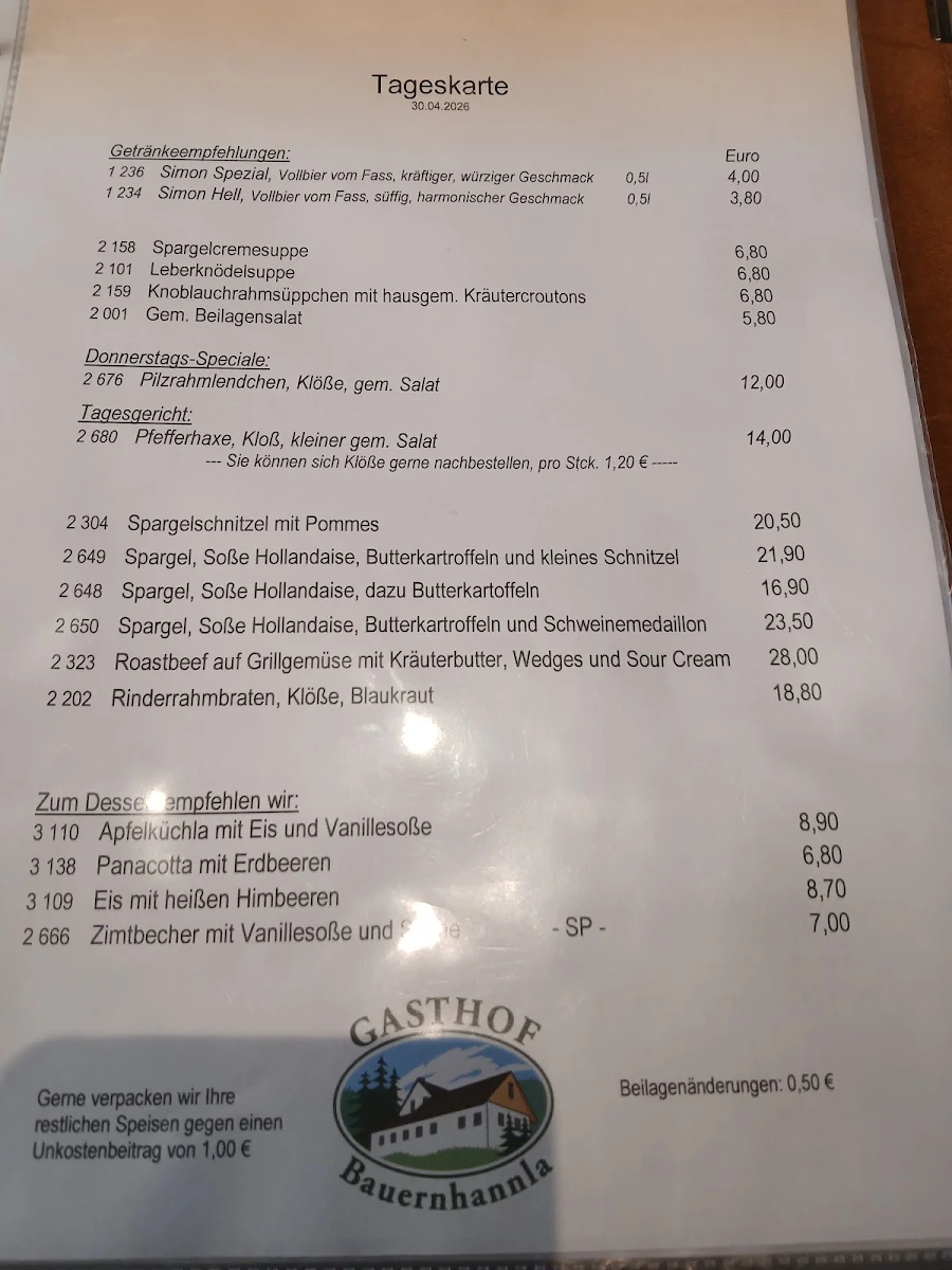 Speisekarte photo 1