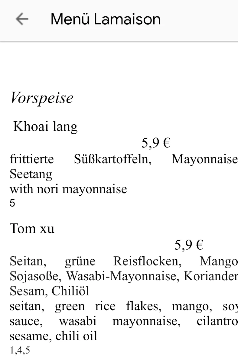 Speisekarte photo 6