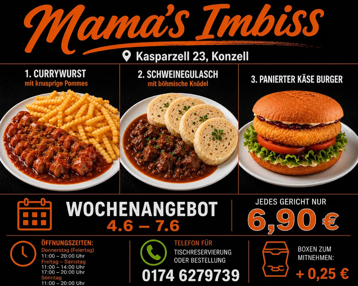 Speisekarte, Mama's Imbiss