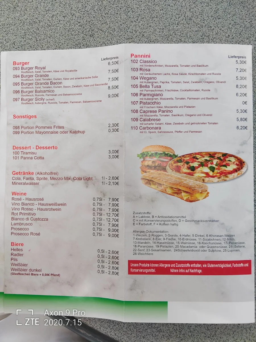 Speisekarte photo 2