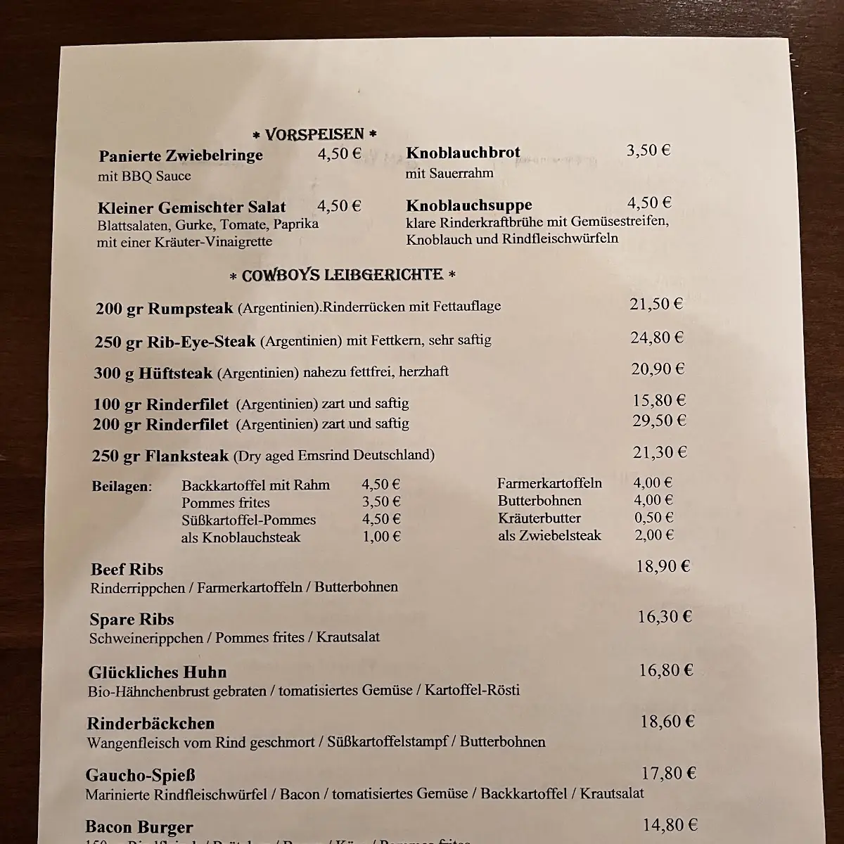 Speisekarte photo 4