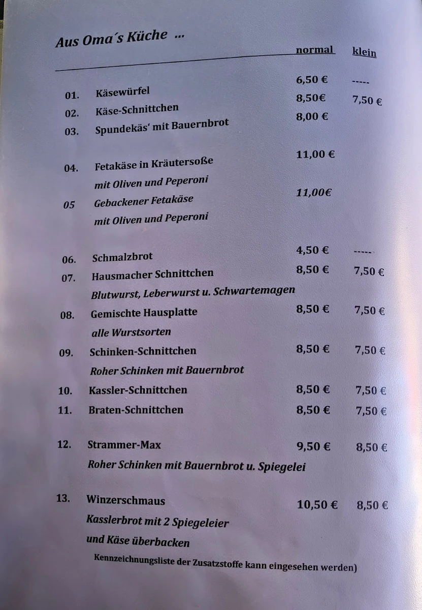 Speisekarte photo 2