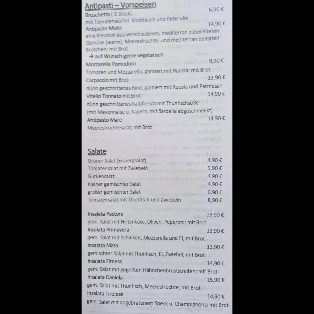 Speisekarte photo 2