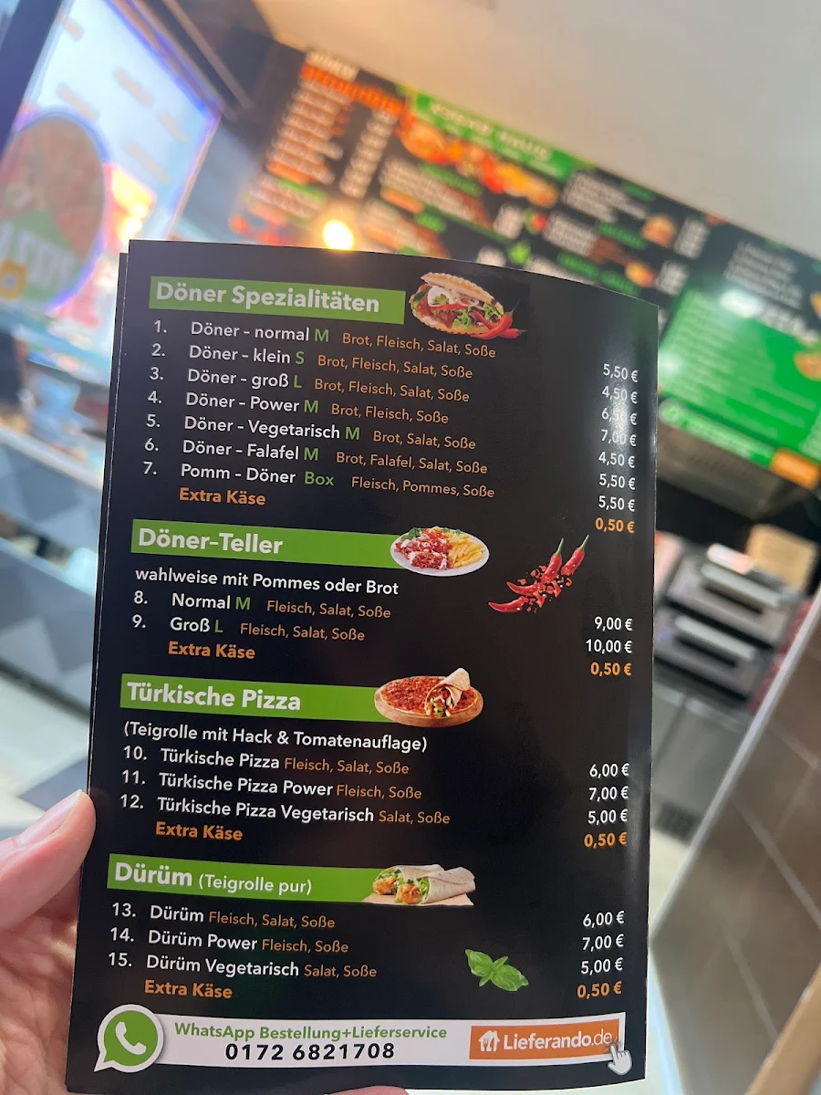Speisekarte, Kebab Haus