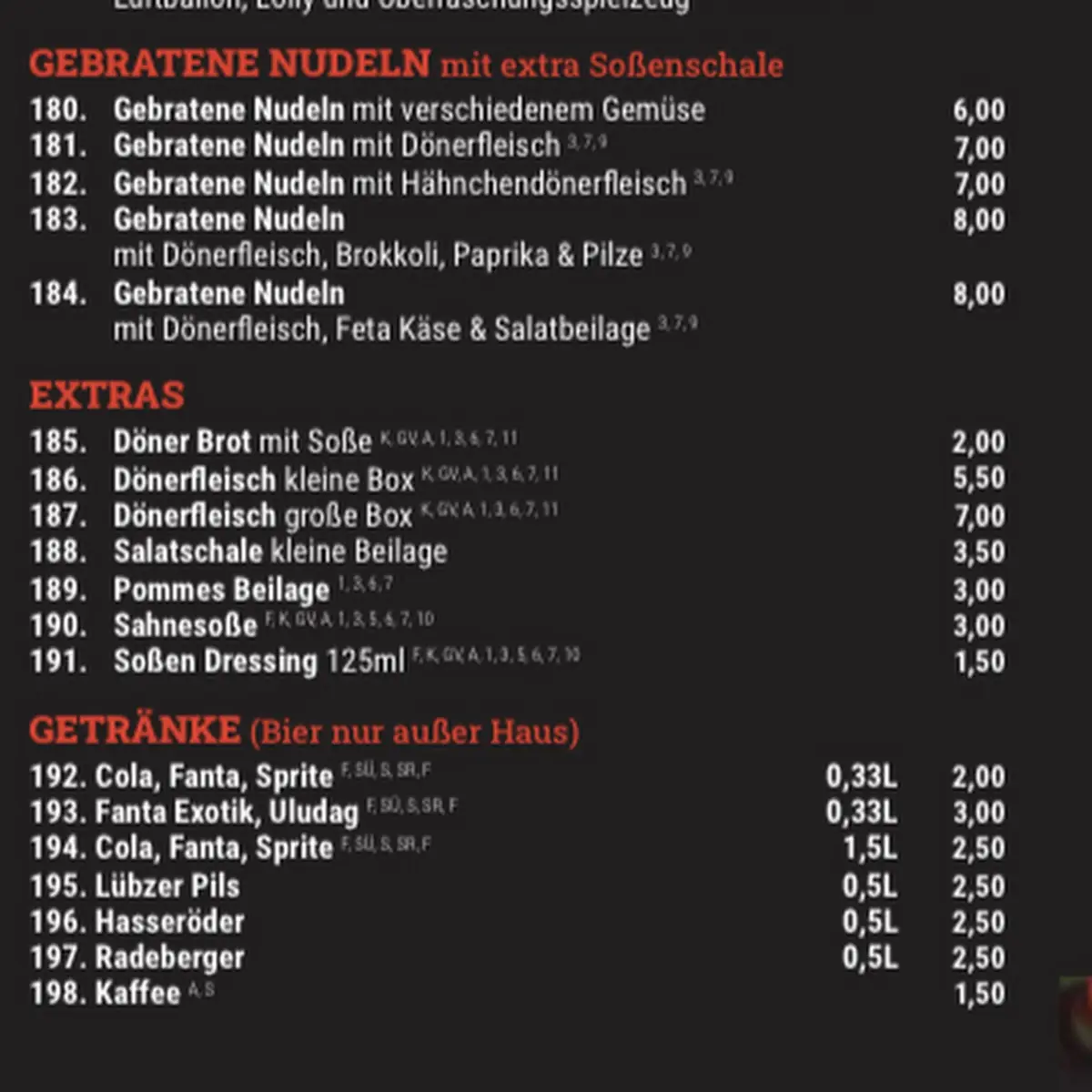 Speisekarte photo 2