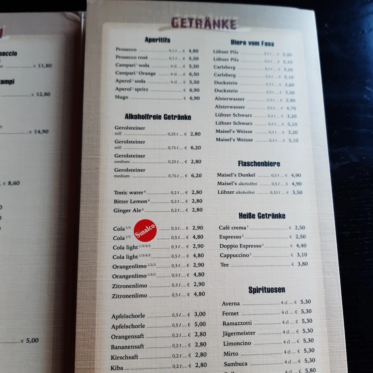 Speisekarte photo 9