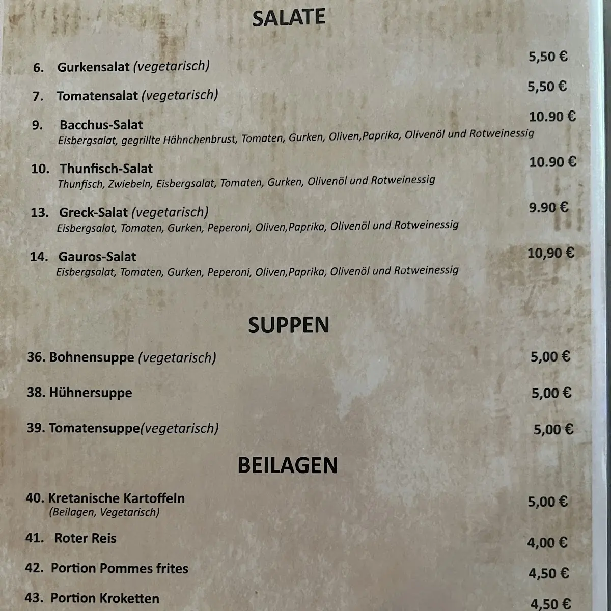 Speisekarte photo 2