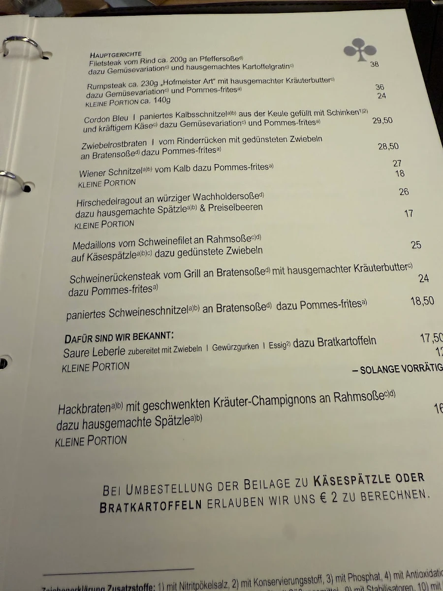 Speisekarte photo 1