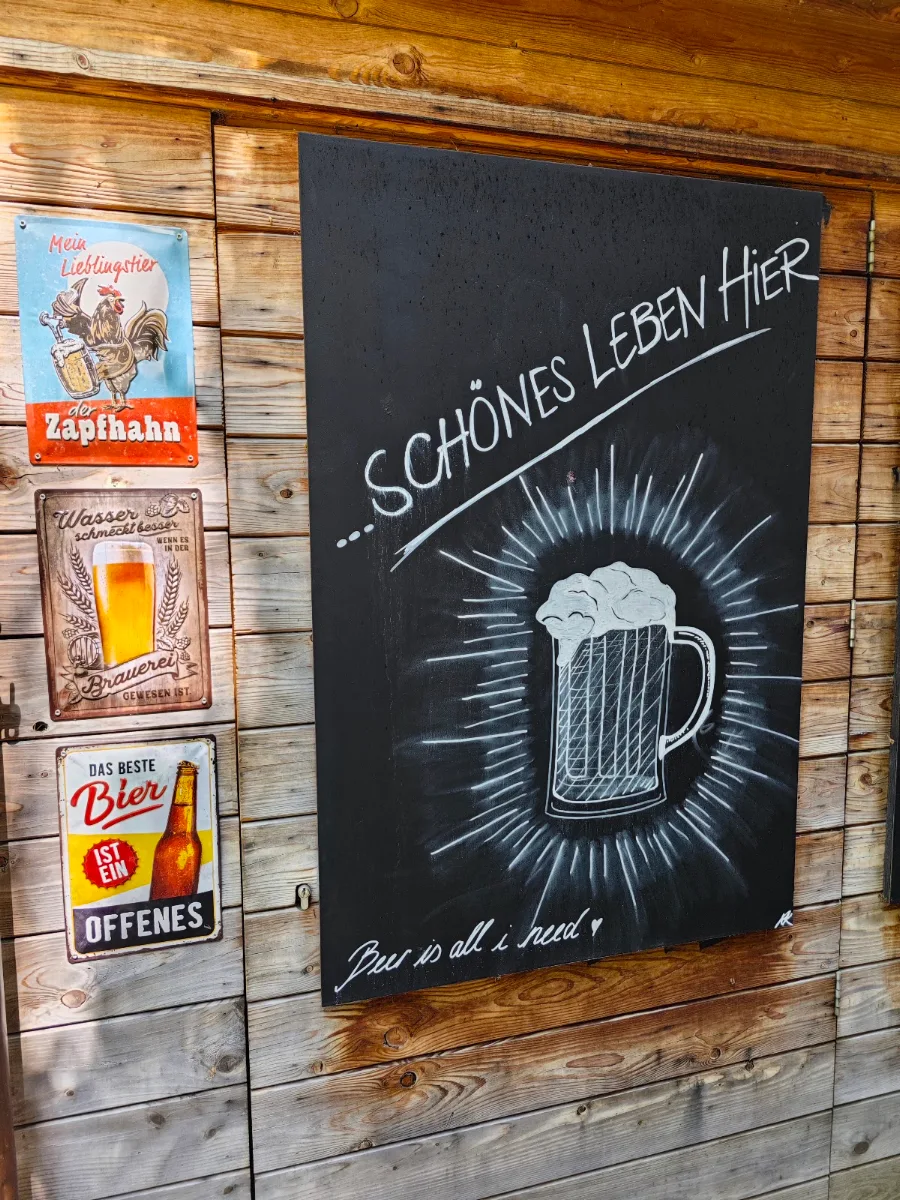 Speisekarte, Riegele Biergarten