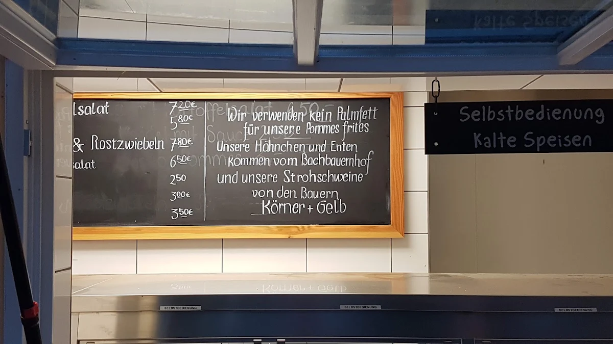 Speisekarte, Riegele Biergarten