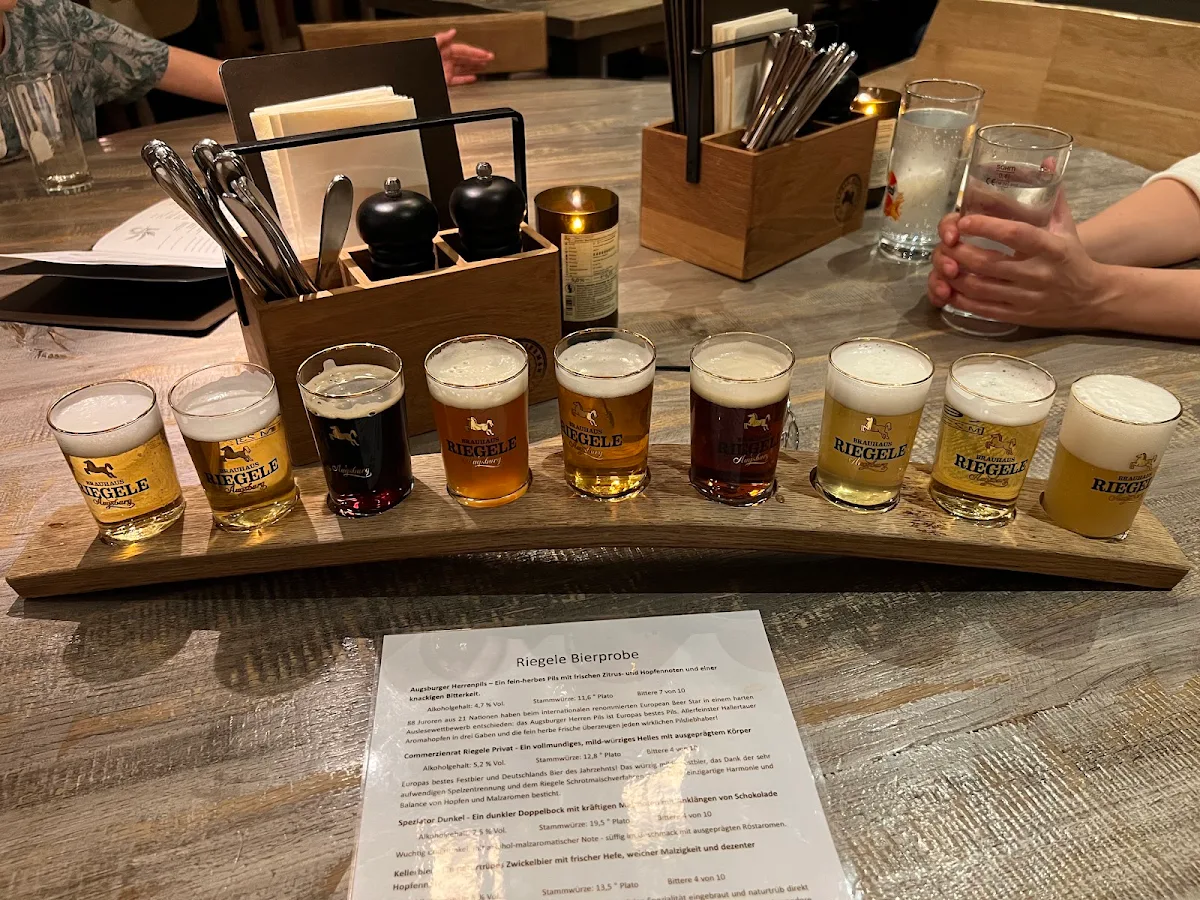 Speisekarte, Riegele Biergarten