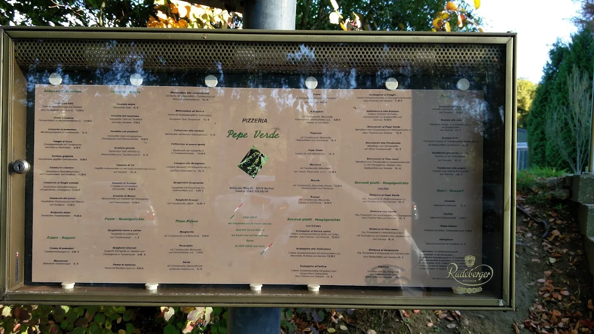 Speisekarte, Pepe Verde | Ristorante & Pizzeria
