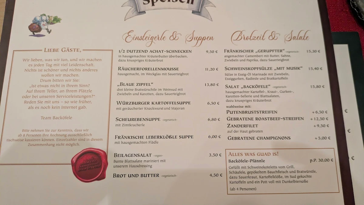 Speisekarte photo 1