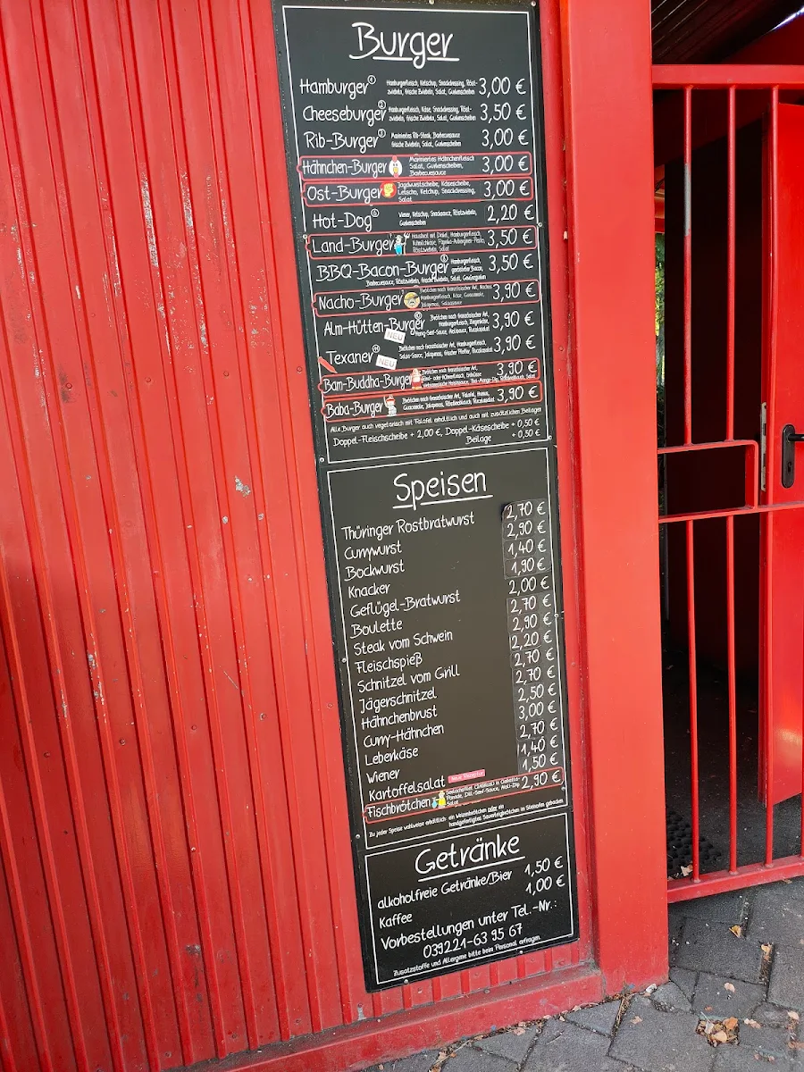 Speisekarte, Orig. Thüringer Rostbratwurstgrill