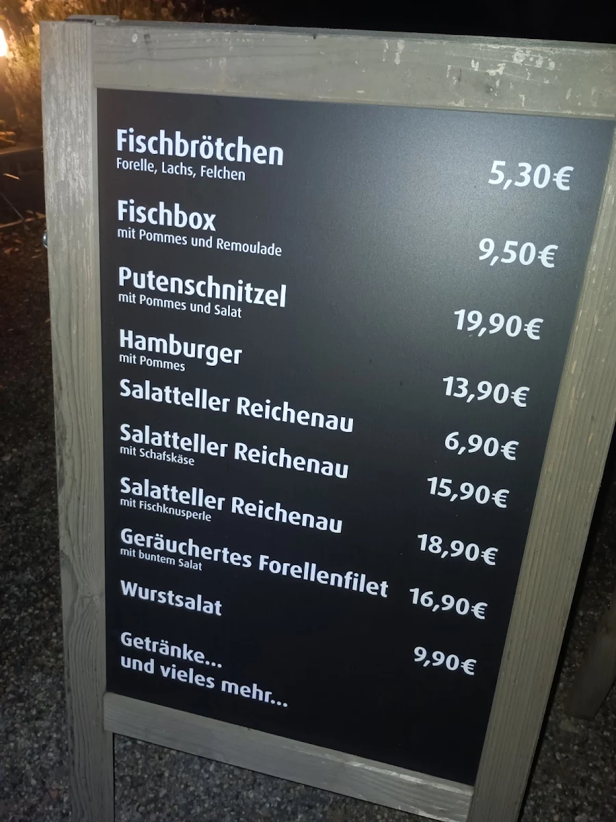 Speisekarte, Restaurant Seecafe