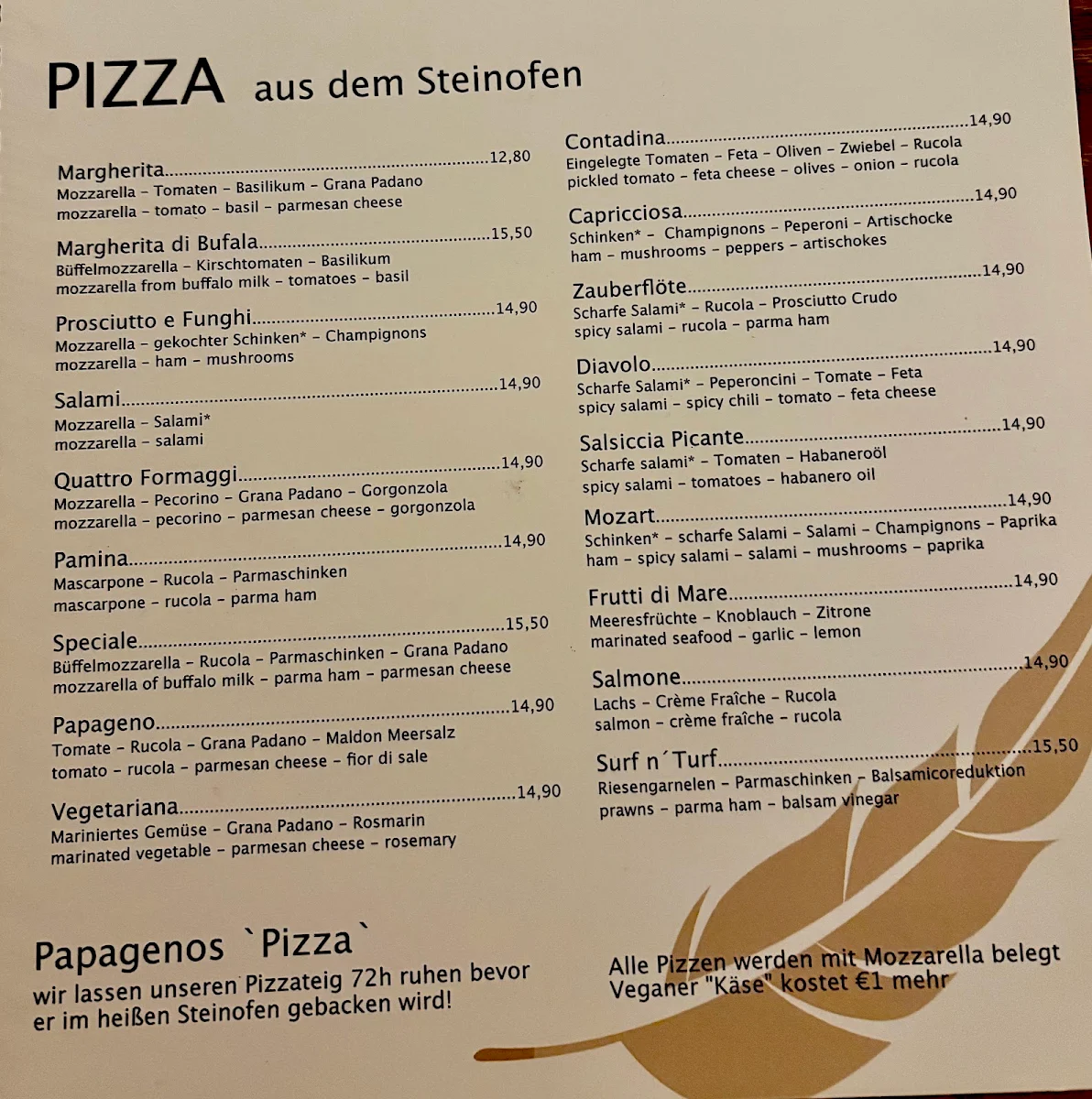 Speisekarte photo 1