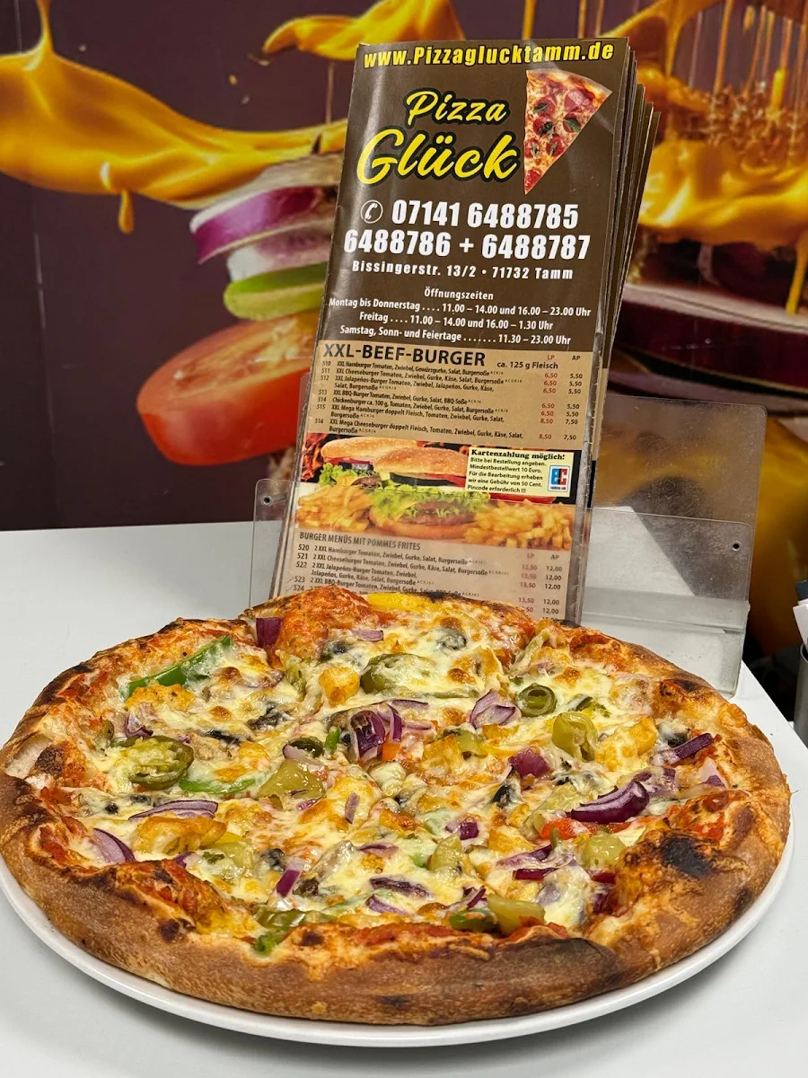 Speisekarte, Pizza Glück