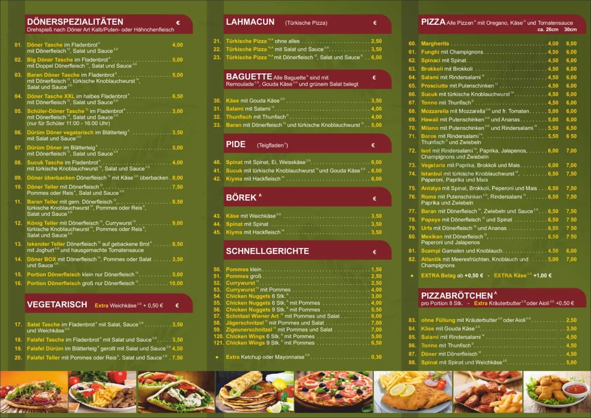 Speisekarte, Doniavi’s
