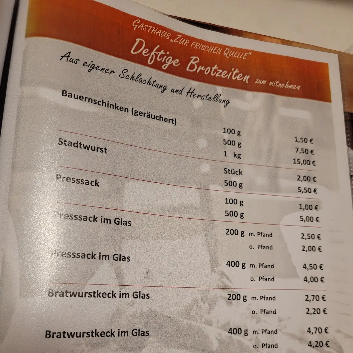 Speisekarte photo 4