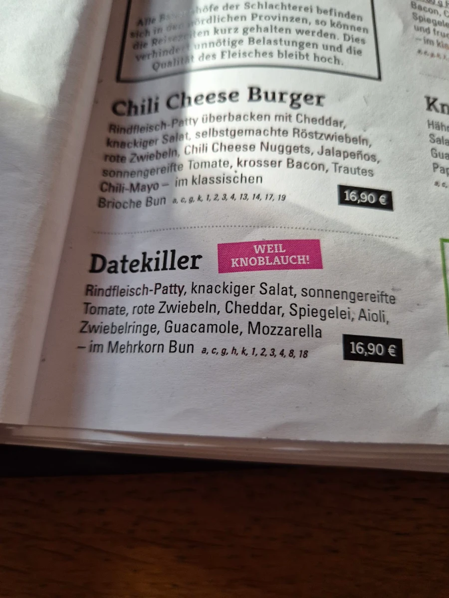 Speisekarte photo 2