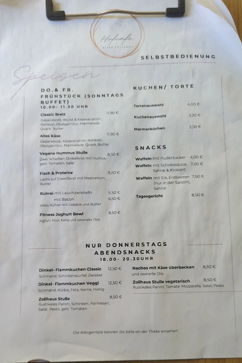 Speisekarte, Heckelmann Familienhof - Spargel, Erdbeeren, Kürbisse, Hofcafe "Altes Zollhaus"