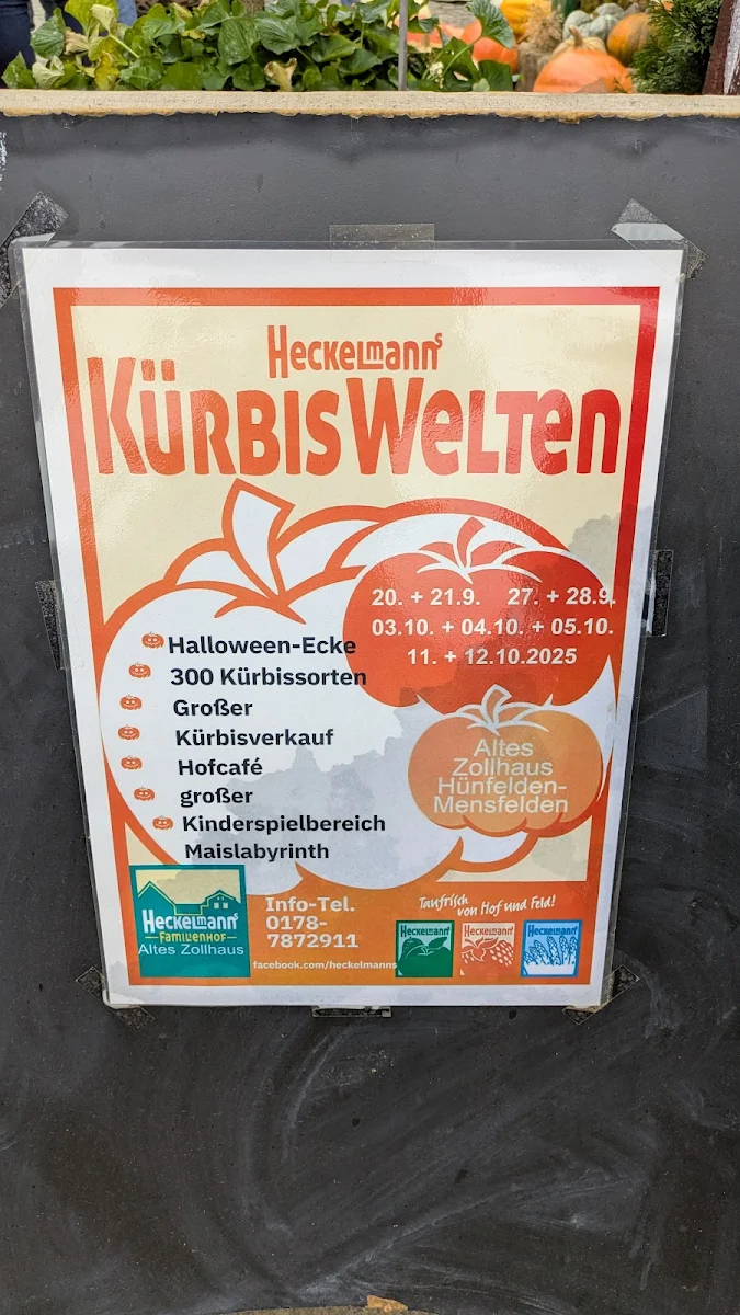 Speisekarte, Heckelmann Familienhof - Spargel, Erdbeeren, Kürbisse, Hofcafe "Altes Zollhaus"
