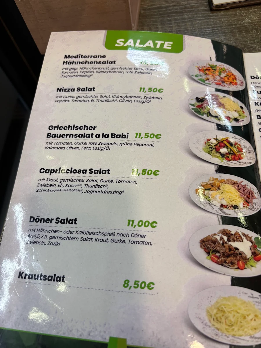 Speisekarte, Vatan Kebap Haus