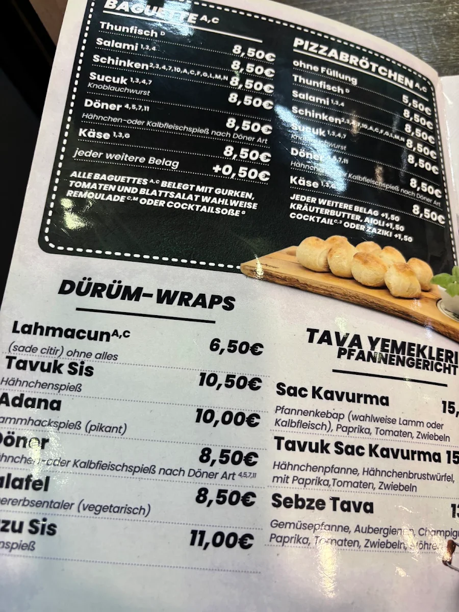 Speisekarte, Vatan Kebap Haus