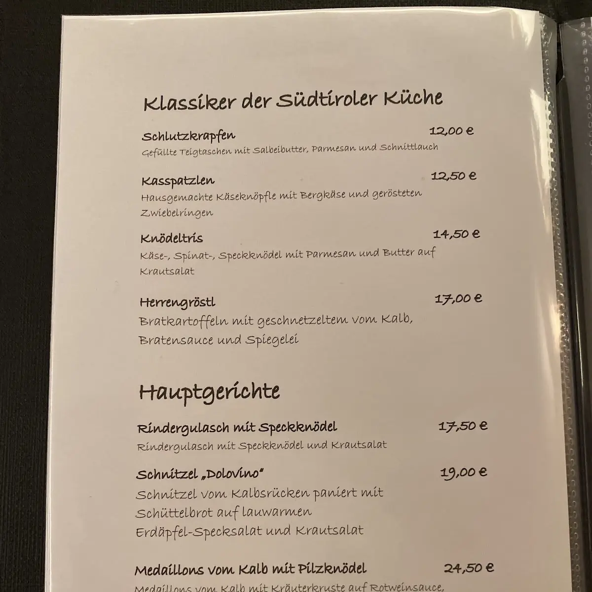 Speisekarte photo 3